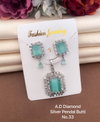 AD Diamond Designer Silver Pendant Set 8 Wholesale Price In Surat
